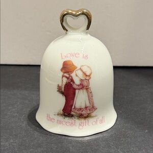 Designers Collection Vintage porcelain bell Love is the Nicest Gift of All